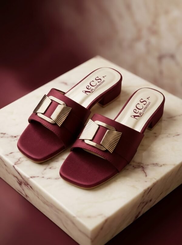 Elegant Block-Heel Slides - Image 2